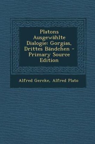 Cover of Platons Ausgewahlte Dialogie