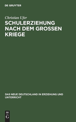 Book cover for Schulerziehung Nach Dem Großen Kriege