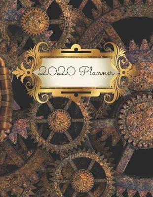 Book cover for Steampunk Metal Cogs 2020 Diary Planner