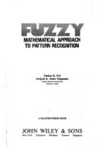 Cover of Fuzzy Mathematical Approach to Pattern Recognition