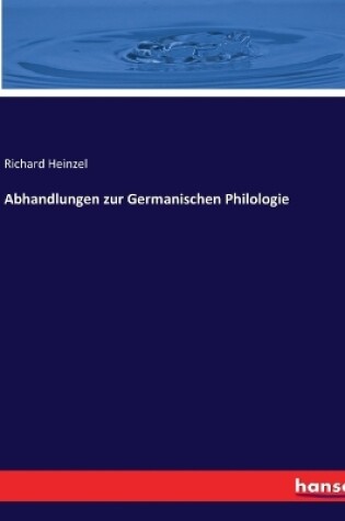 Cover of Abhandlungen zur Germanischen Philologie