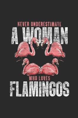 Book cover for Never Underestimate A Woman Who Loves Flamingos