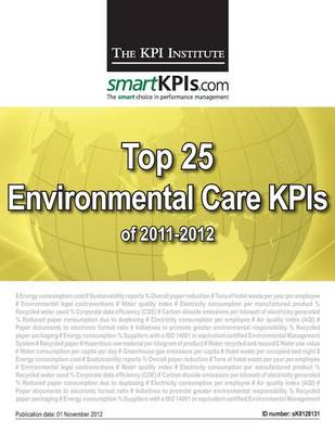 Book cover for Top 25 Environmental Care KPIs of 2011-2012