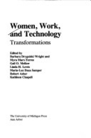 Cover of Women, Work & Technology CB