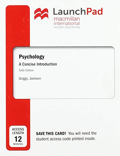 Book cover for Launchpad for Psychology: A Concise Introduction (2-Term Access)