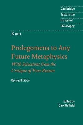 Book cover for Immanuel Kant: Prolegomena to Any Future Metaphysics