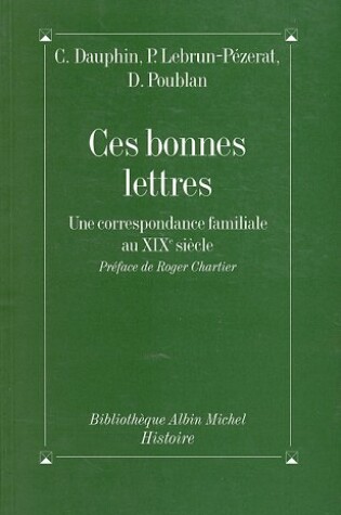 Cover of Ces Bonnes Lettres