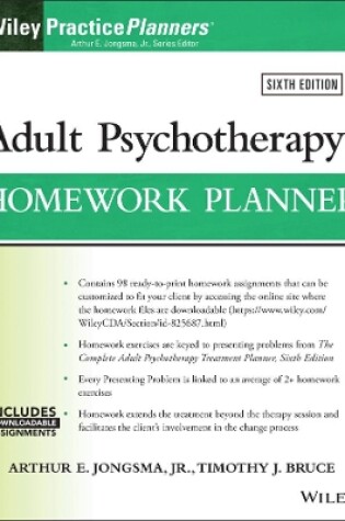 Cover of Adult Psychotherapy Homework Planner