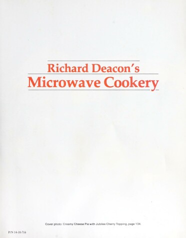 Book cover for Microwave Cookery