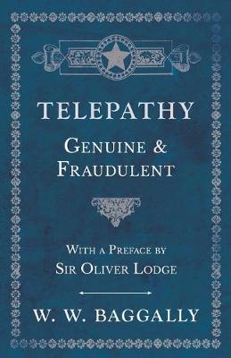 Book cover for Telepathy - Genuine and Fraudulent - With a Preface by Sir Oliver Lodge