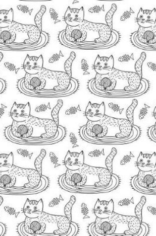 Cover of Journal Notebook Cute Cat Pattern 2