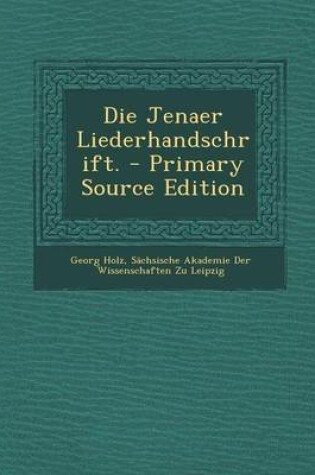 Cover of Die Jenaer Liederhandschrift.