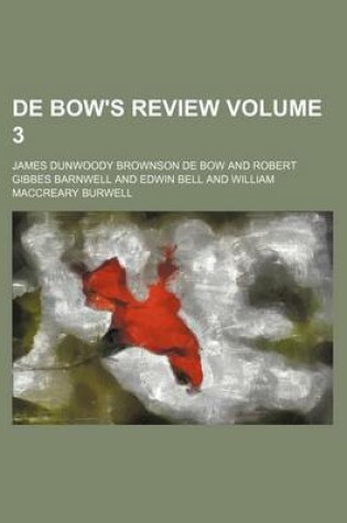 Cover of de Bow's Review Volume 3