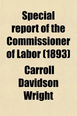 Book cover for Special Report of the Commissioner of Labor Volume 4