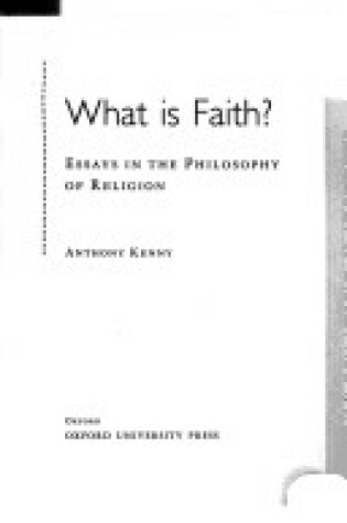 Cover of What is Faith?