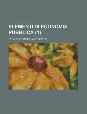 Book cover for Elementi Di Economia Pubblica (1)
