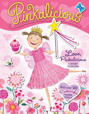 Book cover for Love, Pinkalicious Reusable Sticker Book