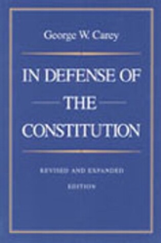 Cover of In Defense of the Constitution, 2nd Edition