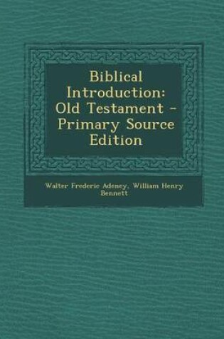 Cover of Biblical Introduction