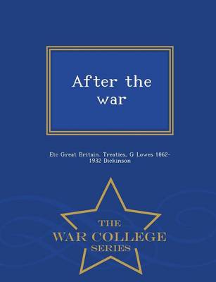 Book cover for After the War - War College Series