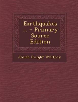 Book cover for Earthquakes ... - Primary Source Edition