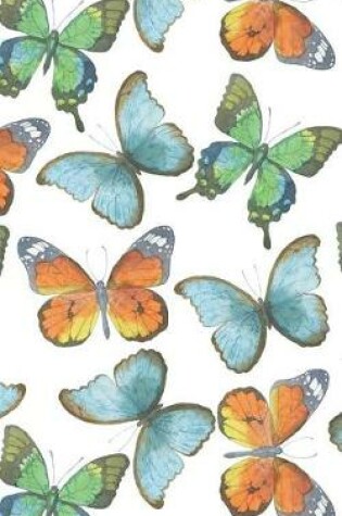 Cover of Colorful Orange And Blue Butterflies - Lined Notebook with Margins - 5x8