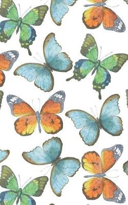 Book cover for Colorful Orange And Blue Butterflies - Lined Notebook with Margins - 5x8