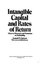 Book cover for Intangible Capital and Rates of Return