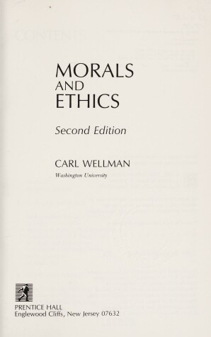 Book cover for Morals and Ethics