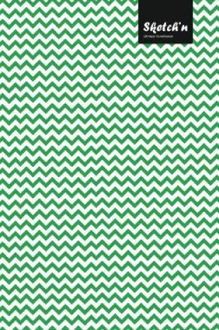 Cover of Sketch'n Lifestyle Sketchbook, (Waves Pattern Print), 6 x 9 Inches (A5), 102 Sheets (Green)