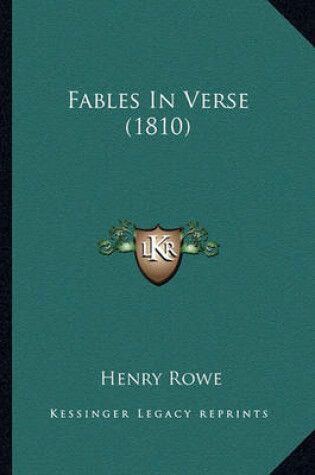 Cover of Fables in Verse (1810) Fables in Verse (1810)