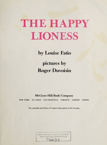 Book cover for The Happy Lioness