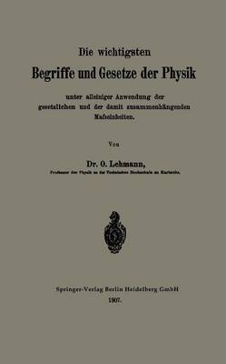 Cover of Die wichtigsten Begriffe und Gesetze der Physik
