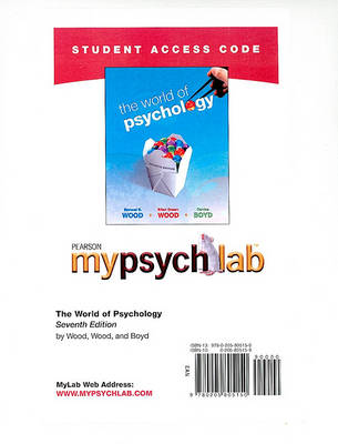 Book cover for MyLab Psychology without Pearson eText -- Standalone Access Card -- for The World of Psychology