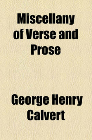 Cover of Miscellany of Verse and Prose