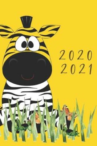 Cover of 2020-2021 2 Year Planner Safari Zebra Monthly Calendar Goals Agenda Schedule Organizer