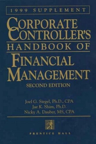 Cover of Corporate Controllers Handbook 1999 Supp