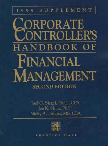 Book cover for Corporate Controllers Handbook 1999 Supp