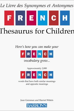 Cover of French Thesaurus for Children