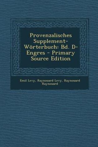 Cover of Provenzalisches Supplement-Worterbuch