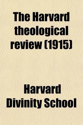 Book cover for The Harvard Theological Review (Volume 8)