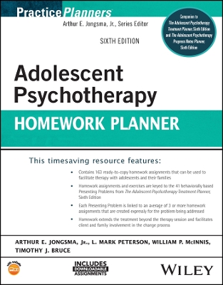 Book cover for Adolescent Psychotherapy Homework Planner