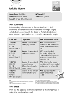 Cover of BC Red (KS2) +/6C Jack No Name Guided Reading Cards