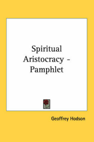 Cover of Spiritual Aristocracy - Pamphlet