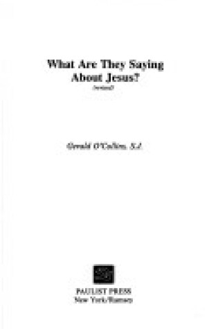 Cover of What Are They Saying about Jesus?