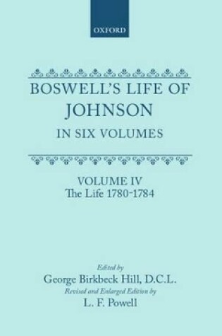 Cover of Boswell's Life of Johnson in Six Volumes: Volume IV