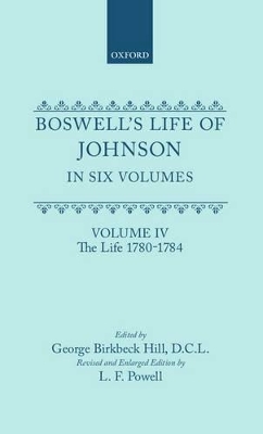 Book cover for Boswell's Life of Johnson in Six Volumes: Volume IV