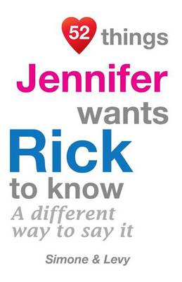 Book cover for 52 Things Jennifer Wants Rick To Know