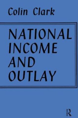 Cover of National Income and Outlay