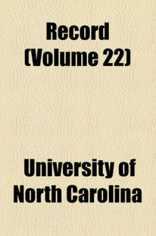 Cover of Record (Volume 22)